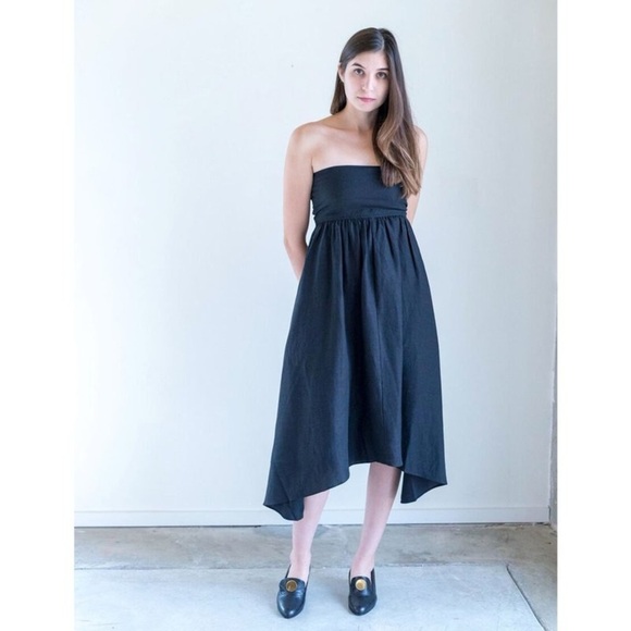 APIECE APART / NWT Cosmos Convertible Wrap Dress in cream linen SKIRT 6 - Picture 2 of 7